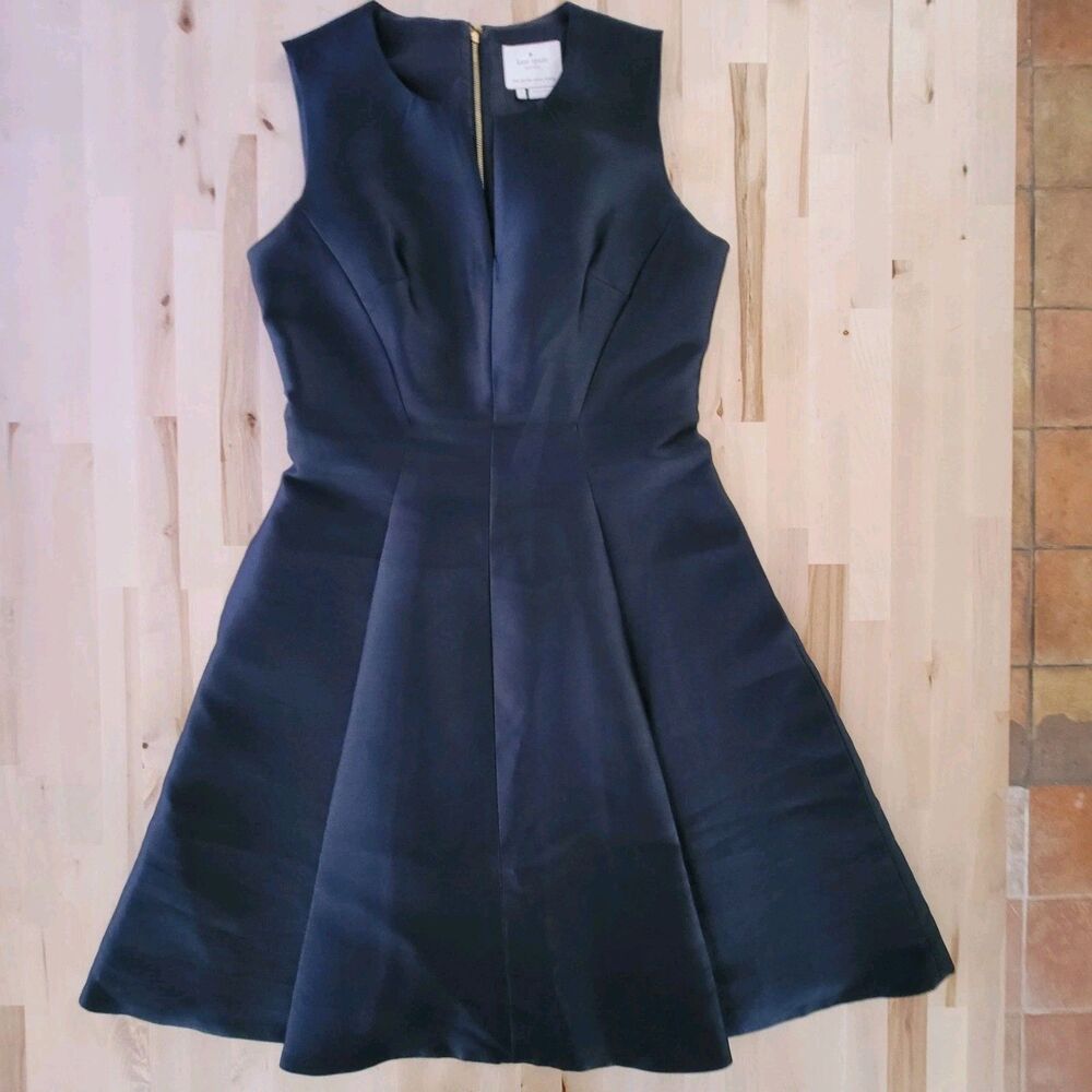Kate Spade Charleen Dress Womens 8 Black Fit & Flare Pockets Cocktail LBD Mini